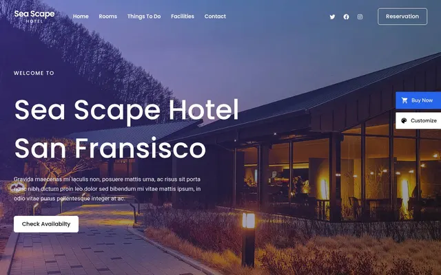 Budget Hotel — screenshot of the live demo, taken by us