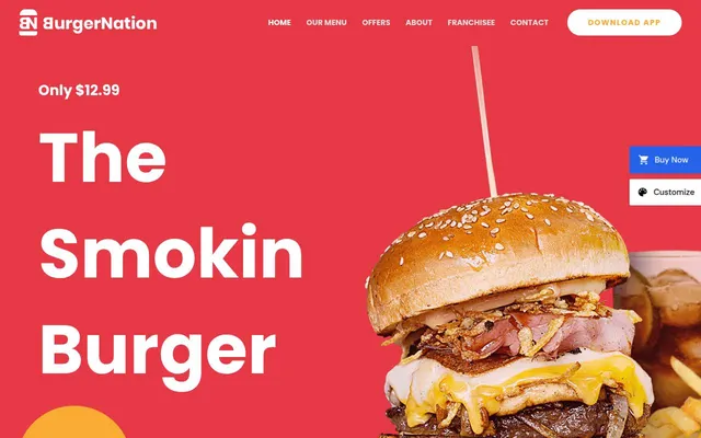 Fast Food Restaurant — screenshot of the live demo, taken by us