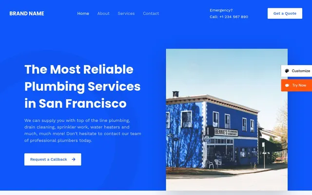 Local Business — screenshot of the live demo, taken by us