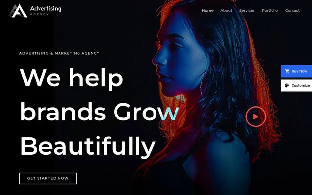 Media Agency — screenshot of the live demo, taken by us