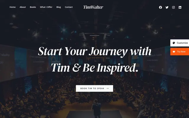 Public Speaker — screenshot of the live demo, taken by us
